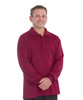 Silverts SV50690 Mens Polo Shirt - Handsome Long Sleeve Polo Jersey Top Maroon, Size=2XL, SV50690-SV688-2XL