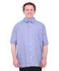 Silverts SV50700 Men's Short Sleeve Adaptive Shirts Blue Gingham, Size=XL, SV50700-SV1081-XL