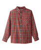 Adaptive Sport Shirt for Men Red/Wine Plaid Sizes M-3XL