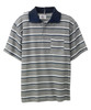 Silverts SV50910 Mens Adaptive Golf Shirt Top Gray Stripe, Size=4XL, SV50910-SV1366-4XL