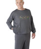 Silverts SV51030 Adaptive Fleece Sweatshirt for Men Grey Mix, Size=3XL, SV51030-SV35-3XL