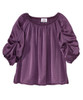 Silverts SV46030 Easy Independent Self Dressing Peasant Top for Women Grape, Size=S, SV46030-SV363-S