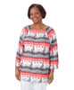 Silverts SV41090 Step Into Or Easy Over The Head Top for Women Gray Print, Size=S, SV41090-SV1334-S