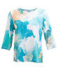 Silverts SV22630 Women's Gorgeous Patterned Adaptive Top Turquoise Cloud, Size=XS, SV22630-SV1377-XS