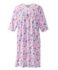 Silverts SV26000 Soft Womens Hospital Gowns Pink Butterfly, Size=L, SV26000-SV1327-L