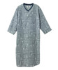 Silverts SV50050 Poly-Cotton Hospital Gowns for Men Gray/White, Size=S, SV50050-SV1295-S