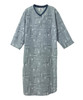 Silverts SV50050 Poly-Cotton Hospital Gowns for Men Gray/White, Size=L, SV50050-SV1295-L
