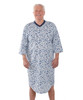Silverts SV50050 Poly-Cotton Hospital Gowns for Men Navy/Blue, Size=L, SV50050-SV638-L