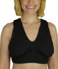 Silverts SV18930 Soft Comfy Wire-Free Bra  - Breast Nest Black, Size=3XL, SV18930-SV2-3XL