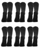 Silverts SV19150 Mens / Womens Non Skid Hospital Socks - 6 Pack Slipper Socks Black Pack, Size=OS, SV19150-SV722-OS