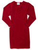 Silverts SV21210 Women's Long-Sleeve Open Back Ponte Dress  Red, Size=XL, SV21210-SV31-XL