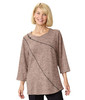 Silverts SV22160 Women's Antimicrobial Basic Open Back Top Brown, Size=M, SV22160-SV57-M