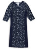 Silverts SV24940 Women's Stylish Color Block Open Back Dress Indigo Floral, Size=L, SV24940-SV1441-L