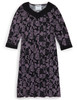 Silverts SV24950 Women's Open Back Sweater Knit Dress Diamond Neckline Purple Abstract, Size=XL, SV24950-SV1443-XL
