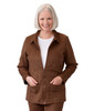 Silverts SV25480 Women's Magnetic Zip Front Jacket Coffee, Size=S, SV25480-SV555-S