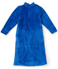 Silverts SV26390 Women's Open Back Plush Nightgown with Zip Front Electric Blue, Size=XL, SV26390-SV1447-XL