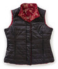 Silverts SV27030 Women's Sleeveless Reversible Magnetic Front Vest Black/Wine, Size=L, SV27030-SV1449-L