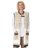 Silverts SV27160 Women's Sleeveless Sweater Vest with Magnetic Snap Cream Multi, Size=2XL, SV27160-SV1459-2XL