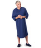 Silverts SV50100 Men's Antimicrobial Open Back Hospital Gowns Navy, Size=M, SV50100-SV3-M