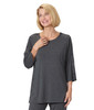 Silverts SV61000 Womens Post-Surgical Top With Snaps Heather Gray, Size=S, SV61000-SV1456-S