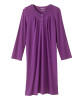 Women's No Peek Hospital & Home Care Gown with Lace Neckline - Violet Sizes: S-3XL