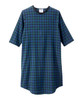 Men's Flannel Hospital & Home Care Gown - Pine Plaid Sizes: S-3XL