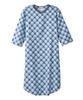 Silverts SV50120 Senior Men's Adaptive Open Back Flannel Nightgown Diagonal Plaid, Size=L, SV50120-DIOP-L