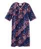 Silverts SV26000 Senior Women's Adaptive Open Back Knit Printed Nightgown Diagonal Floral, Size=3XL, SV26000-DIAG-3XL