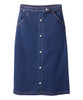 Silverts SV022 Senior Women's Pull-on Denim Midi Skirt Dark Wash, Size=2XL, SV022-SV2081-2XL