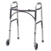 Drive Medical 10210-1 Deluxe Two Button Folding Walker with 5" Wheels