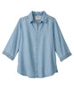 Silverts SV163 Senior Women's Adaptive Open Back Embroidered Shirt Denim, Size=S, SV163-SV143-S