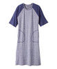 Women's Post Surgery Adaptive Recovery Nightgown Heather Indigo, Sizes:  S-2XL