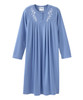 Silverts SV26020 Hospital Gowns - Senior Women's Adaptive Open Back Solid Knit Nightgown Ciel Blue, Size=3XL, SV26020-CIE-3XL