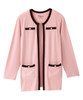 Silverts SV157 Senior Women's Long Sleeve Knit Blazer Dusty Pink/Black Contrast, Size=M, SV157-SV2029-M