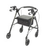 Drive R726BK Walker Rollator with Fold Up Removable Back Support and Padded Seat, Black (R726BK)