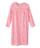 Silverts SV26300 Senior Women's Adaptive Open Back Flannel Nightgown Plaid Posies, Size=L, SV26300-PLIS-L