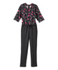 Silverts SV202 Senior Women's Adaptive Henley Anti-Strip Suit Daisy/Black, Size=S, SV202-SV2068-S