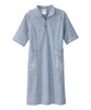 Silverts SV314 Senior Women's Adaptive Open Back Embroidered Linen Dress Breezy Blue, Size=3XL, SV314-SV2003-3XL