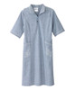 Silverts SV314 Senior Women's Adaptive Open Back Embroidered Linen Dress Breezy Blue, Size=M, SV314-SV2003-M