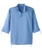 Silverts SV609 Men's Zippered Post Surgery Adaptive Recovery Top Blue Heather/Lt. Gray, Size=L, SV609-SV2080-L