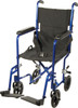 Drive ATC17-BL Aluminum Lightweight Transport Wheelchair, 17" Seat, Blue