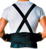 DURA FOAM 9" UNISEX BACK BELT WITH SUSPENDERS - X-LARGE, SA0109 BLA XL