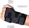 SA3900 DELUXE WRIST BRACE - RIGHT LARGE, SA3900 BLA LGR