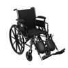 Drive K316ADDA-ELR Cruiser III Light Weight Wheelchair with Flip Back Removable Arms, Adjustable Height Desk Arms, Elevating Leg Rests, 16" (K316ADDA-ELR)