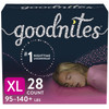 Goodnites 53379 Absorbent Underpants for Boys and Girls Giga, X-Large, Girl, 28/Box