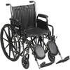 Drive SSP216DDA-ELR Silver Sport 2 Wheelchair, Detachable Desk Arms, Elevating Leg Rests, 16" Seat (SSP216DDA-ELR)