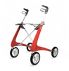 Carbon Fiber Rollator with 16.5" W x 24" H Regular Seat, Red