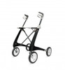 Carbon Fiber Rollator with 16.1" W x 22" H Compact Seat, Black BYA100SMBK