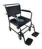 MOBB Padded Steel Commode Chair with Wheels II: MHSCMWII