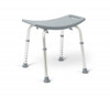 Shower chairs help patients who have difficulty sitting in a standard bathtub or standing in the shower
Stools without a back provide easy access and maneuverability when bathing
Legs are height adjustable for a proper fit